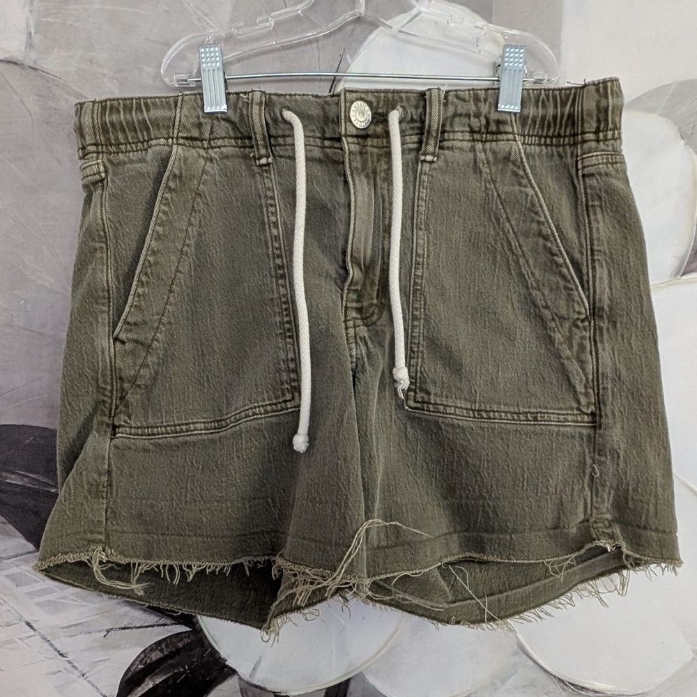American Eagle Cotton Drawstring Stretch Shorts Size 8 ❤️
